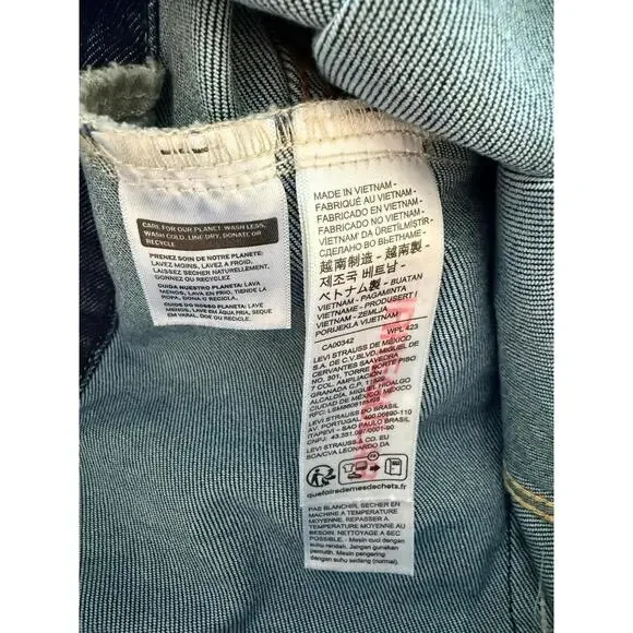 NWT Levi's Men's Trucker Stretch Denim Dark Blue Wash Jacket Size Small - Picture 8 of 9